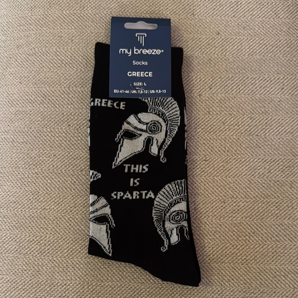 NWT Black Socks - Greece Design